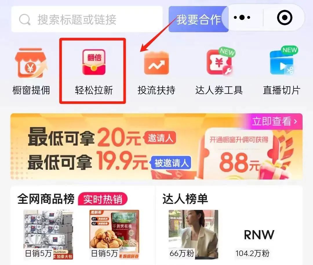 拉新一单20米，开通橱窗月入直接5000+！无脑操作【附渠道】