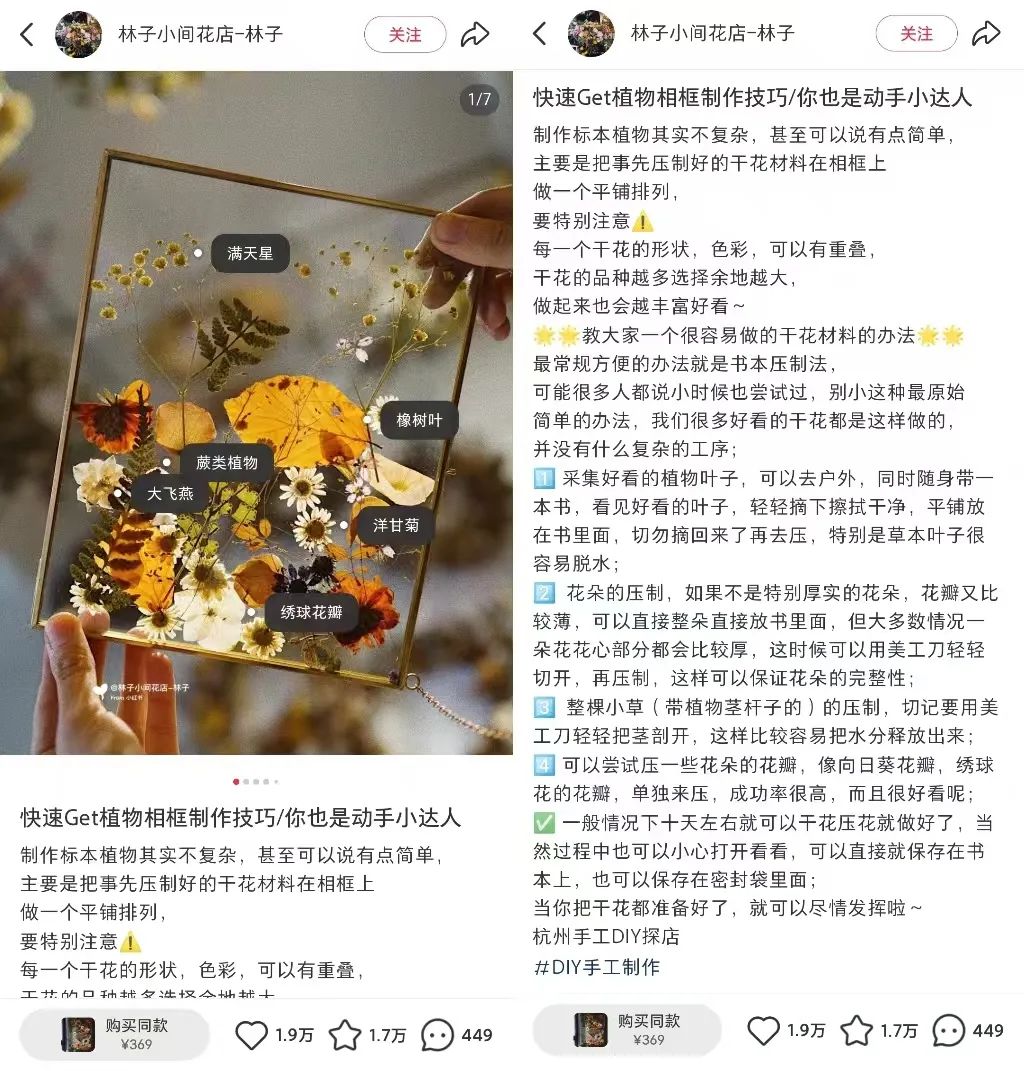 frc-dc6cf2fe9cdd3c094683921e7bd5aab9.jpeg 对话林子 | 靠干花干草就能月入5w+?小红书这家手作店铺是怎么做到的?