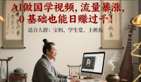 aie5819ae59bbde5ada6e8a786e9a291efbc8ce6b581e9878fe69ab4e6b6a8-efbc8c0-e59fbae7a180e4b99fe883bde697a5e585a5e5a49ae5bca0_685a02c89cb5c.jpeg AI做国学视频,流量暴涨 ,0 基础也能日入多张
