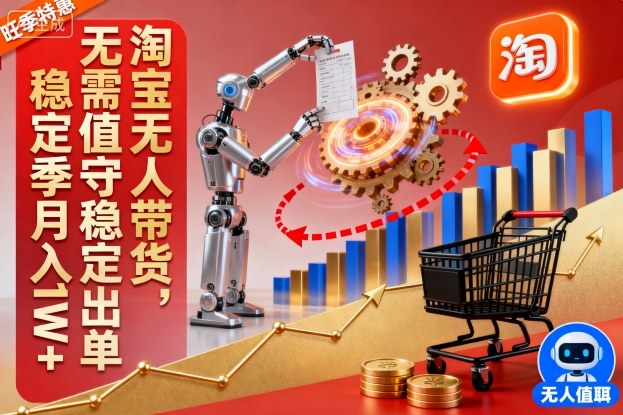 e6b798e5ae9de697a0e4babae5b8a6e8b4a7efbc8ce697a0e99c80e580bce5ae88e7a8b3e5ae9ae587bae58d95efbc8ce794b5e59586e697bae5ada3efbc8ce7a8b3_68fada137269b.jpeg 淘宝无人带货,无需值守稳定出单,电商旺季,稳定月入1W+
