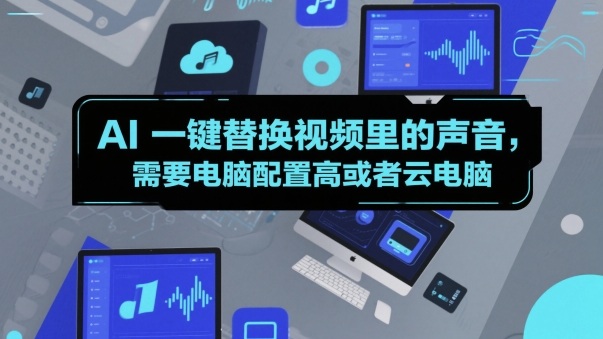 AI一键替换视频里的声音，需要电脑配置高或者云电脑-冒泡网