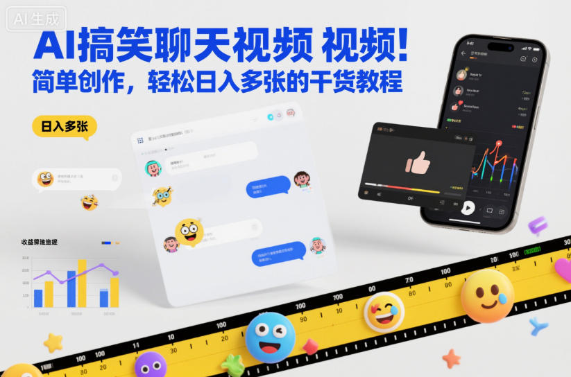AI搞笑聊天视频，简单创作，轻松日入多张的干货教程-冒泡网