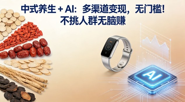 e4b8ade5bc8fe585bbe7949faiefbc9ae5a49ae6b8a0e98193e58f98e78eb0efbc8ce697a0e997a8e6a79befbc8ce4b88de68c91e4babae7bea4e697a0e88491_69466b4e25fa6.jpeg 中式养生+AI:多渠道变现,无门槛,不挑人群无脑賺