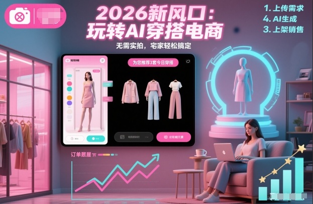 2026新风口：玩转AI穿搭电商，无需实拍，宅家轻松搞定-冒泡网