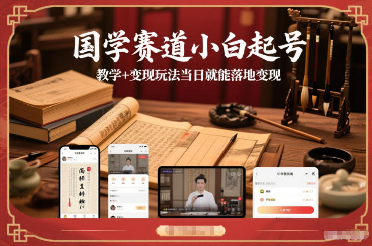 国学赛道小白起号教学+变现玩法当日就能落地变现-冒泡网