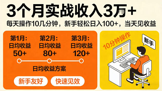 3个月实战收入3W＋，每天操作10几分钟，当天见收益【揭秘】-冒泡网
