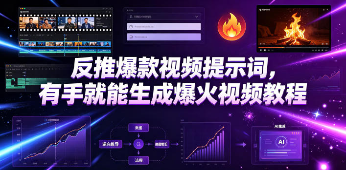反推爆款视频提示词，有手就能生成爆火视频教程-冒泡网