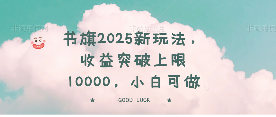 书旗2025新玩法，收益突破上限10000，小白可做-冒泡网
