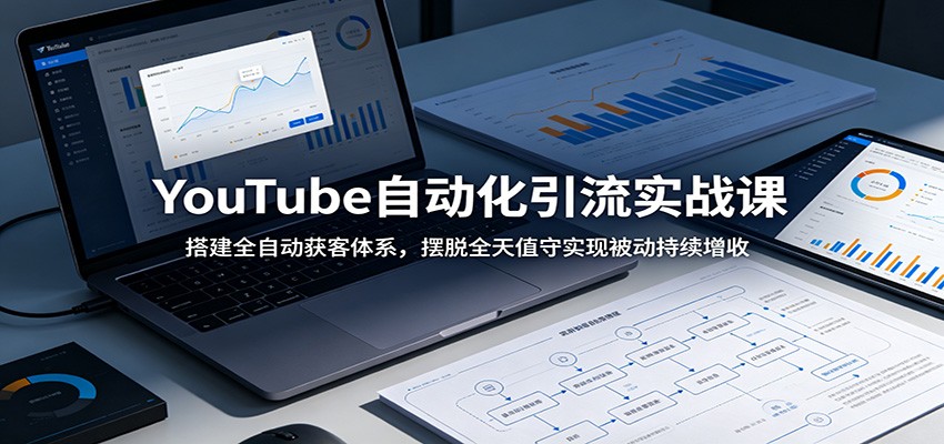 YouTube自动化引流实战课：搭建全自动获客体系，摆脱全天值守实现被动持续增收-冒泡网