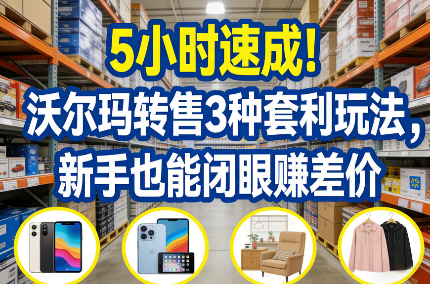 03eb9622650a2cc7400ab4b08b9cfff1.jpeg 5小时速成!沃尔玛转售3种套利玩法,新手也能闭眼賺差价