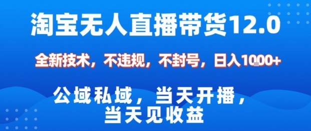 淘宝无人直播12.0，公域私域技术，不封号，不违规布局双十一流量风口，日入1k(独家技术)【揭秘】-冒泡网
