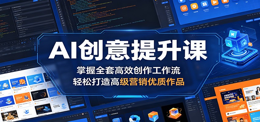 AI创意提升课：掌握全套高效创作工作流，轻松打造高级营销优质作品-冒泡网