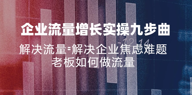 企业流量增长实战九步曲，解决流量=解决企业焦虑难题，老板如何做流量-冒泡网