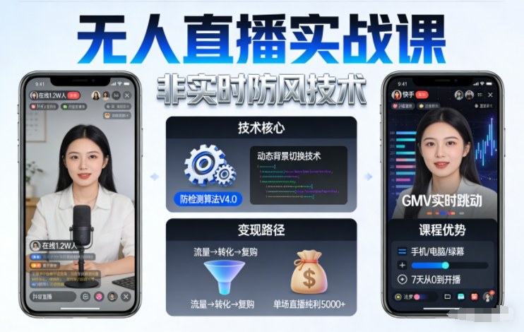 090ee734e88440f48ce55497158ed558.jpeg 宝子哥无人直播实战课,非实时防风技术,聚焦抖音快手等平台直播带货,轻松开启直播变现之路(更新2026年5月10日)