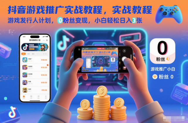 09e207e2d2ff960bc1d37cb70ba71410.jpeg 抖音游戏推广实战教程,游戏发行人计划,0粉丝变现,小白轻松日入3张