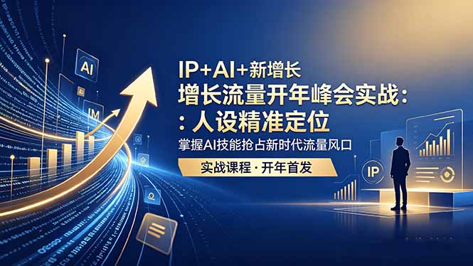 0b375705d3bd32b59acd0c6a6c7e7027.jpeg IP+AI+新增长 流量开年 峰会实战:人设精准定位 掌握AI技能抢占新时代流量风口