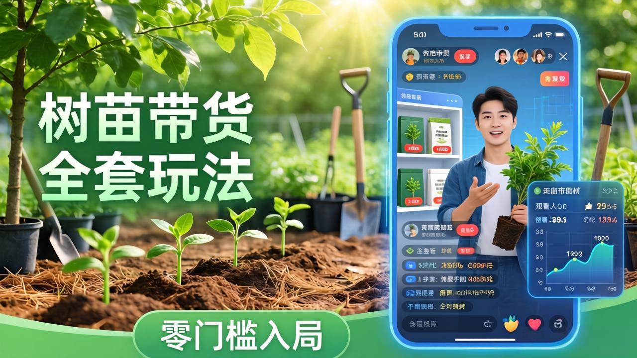 视频号AI树苗带货全套玩法：零门槛入局，掌握豆包、千问等AI工具制作树苗视频的全套流程-冒泡网