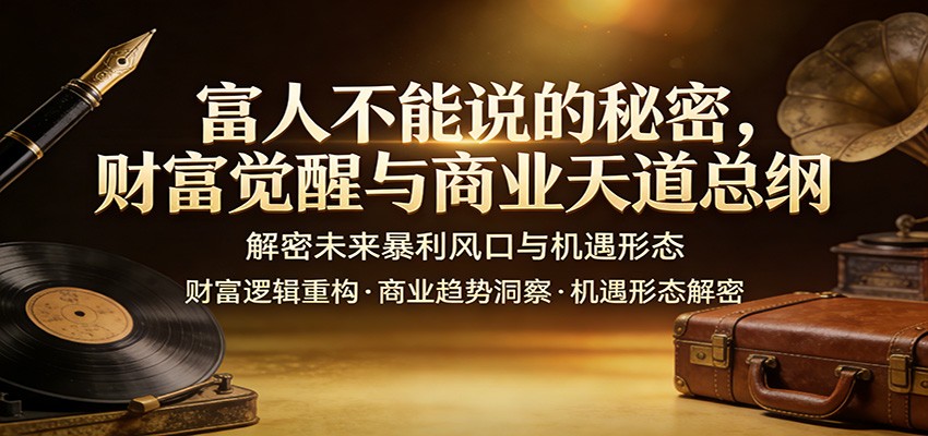 富人不能说的秘密，财富觉醒与商业天道总纲，解密未来暴利风口与机遇形态-冒泡网