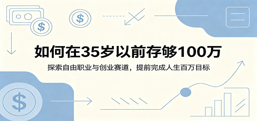 如何在35岁以前存够100万:探索自由职业与创业赛道,提前完成人生百万目标-冒泡网
