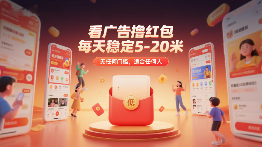 看广告撸红包，每天稳定5-20米，无任何门槛，适合任何人-冒泡网