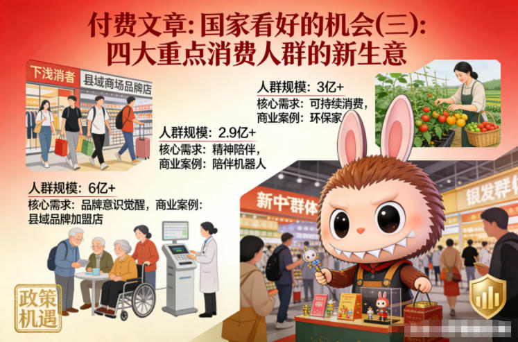 付费文章：国家看好的机会(三)：四大重点消 费人群的新生意-冒泡网