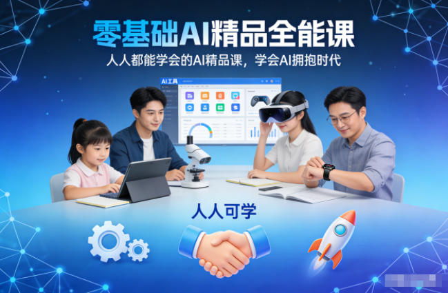 零基础AI精品全能课，人人都能学会的AI精品课，学会AI拥抱时代-冒泡网