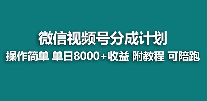 【蓝海项目】视频号分成计划最新玩法，单天收益8000+，附玩法教程，24年…-冒泡网