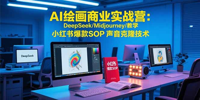AI绘画商业实战营：DeepSeek/Midjourney/教学 小红书爆款SOP 声音克隆技术-冒泡网