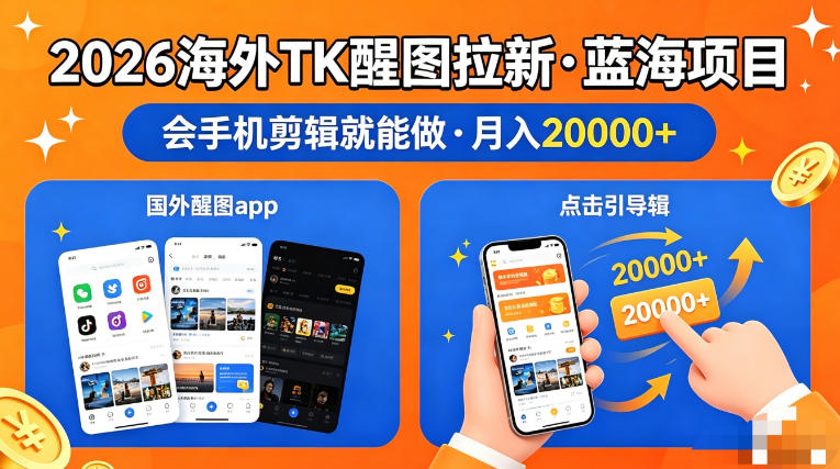图出海拉新，全网火爆风口项目，只要会简单手机剪辑，轻松上手，当天见收益，日入四位数【揭秘】-冒泡网