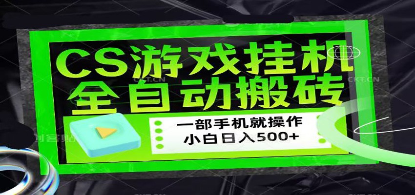 CSGO游戏挂机捡漏搬砖，超稳定的项目，带领1000+小白实现日入500+-冒泡网