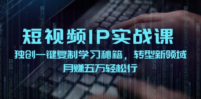 短视频IP实战课，独创一键复制学习秘籍，转战新领域，月赚五万轻松行-冒泡网