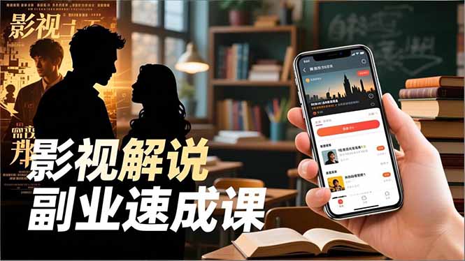 Tk影视解说副业速成课，软件安装、全流程实操、爆款预设，新手两周变现-冒泡网