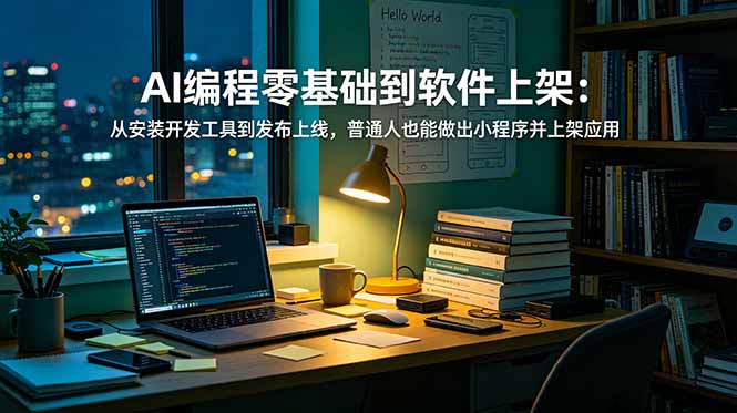 AI编程零基础到软件上架：从安装开发工具到发布上线，普通人也能做出小程序并上架应用商店-冒泡网
