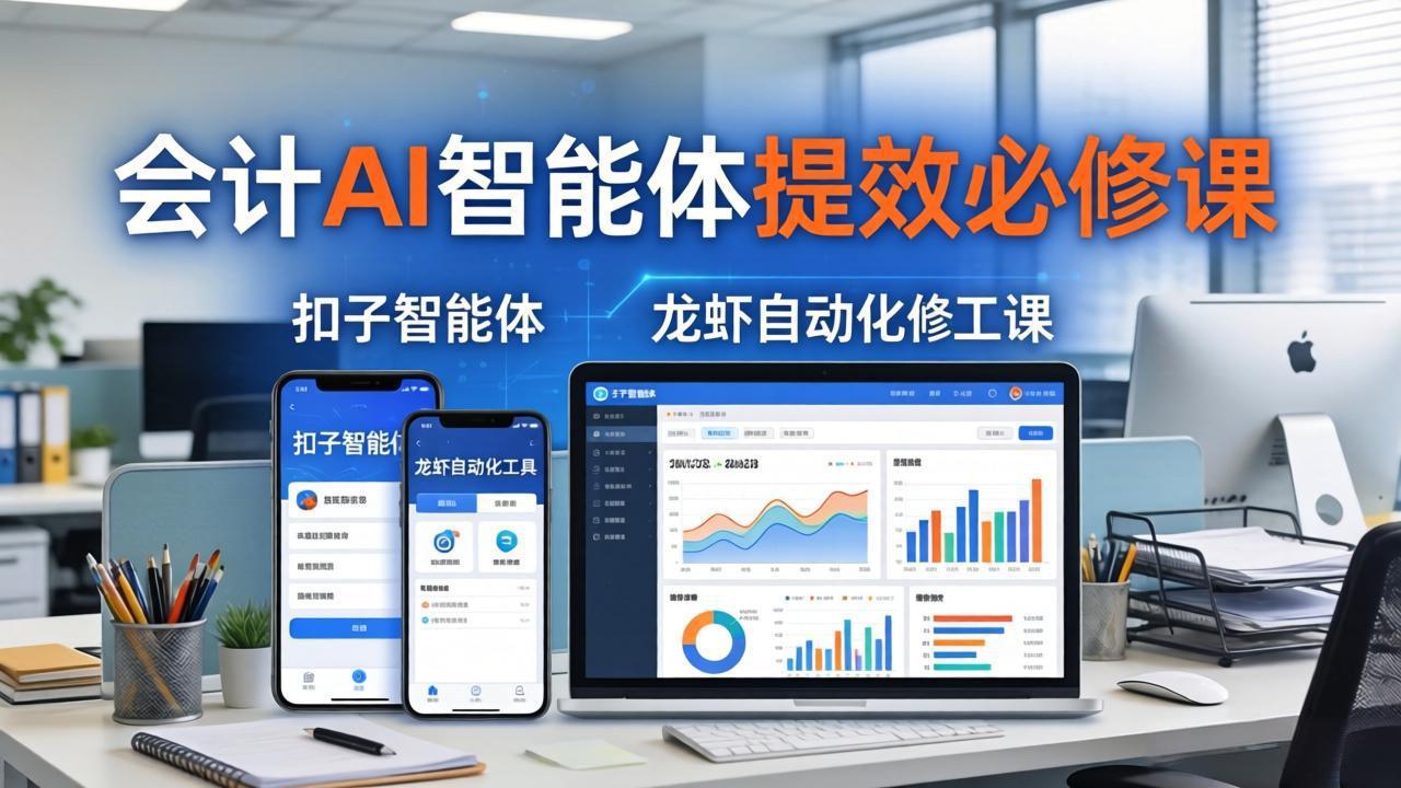财务会计AI智能体提效必修课：扣子智能体+龙虾自动化+报表分析，一站式提升财务工作效率-冒泡网