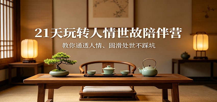 21天玩转人情世故陪伴营：教你通透人情、圆滑处世不踩坑-冒泡网