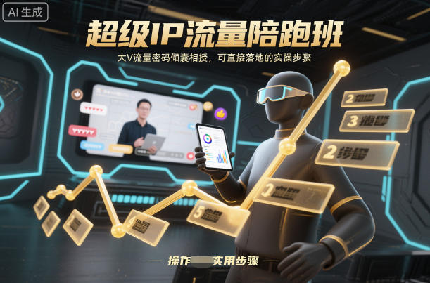 1db3e264c94c8c0e381c557eda5b9f07.jpeg 超级IP流量陪跑班,大V流量密码倾囊相授,可直接落地的实操步骤