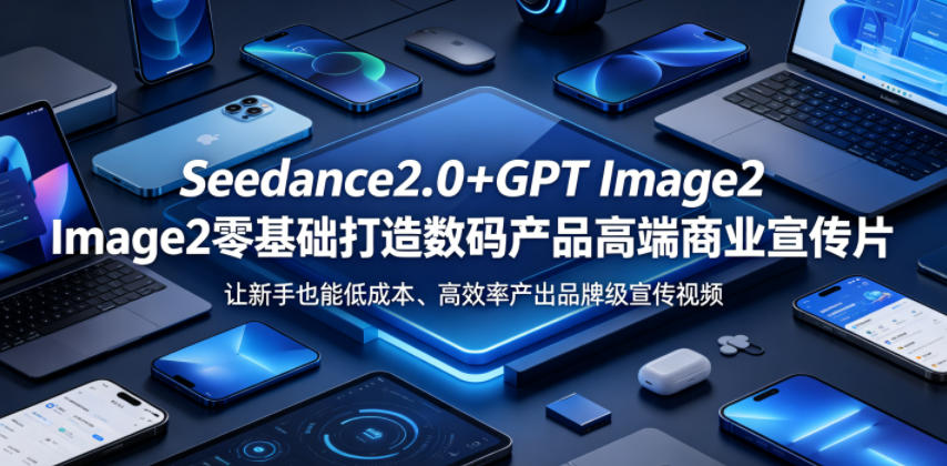 Seedance2.0+GPT Image2零基础打造数码产品高端商业宣传片，让新手也能低成本、高效率产出品牌级宣传视频-冒泡网