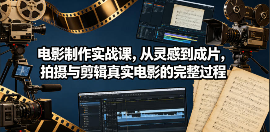 电影制作实战课，从灵感到成片，拍摄与剪辑真实电影的完整过程【原创双语字幕】-冒泡网