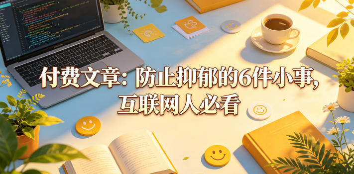 付费文章：防止抑郁的6件小事，互联网人必看！-冒泡网