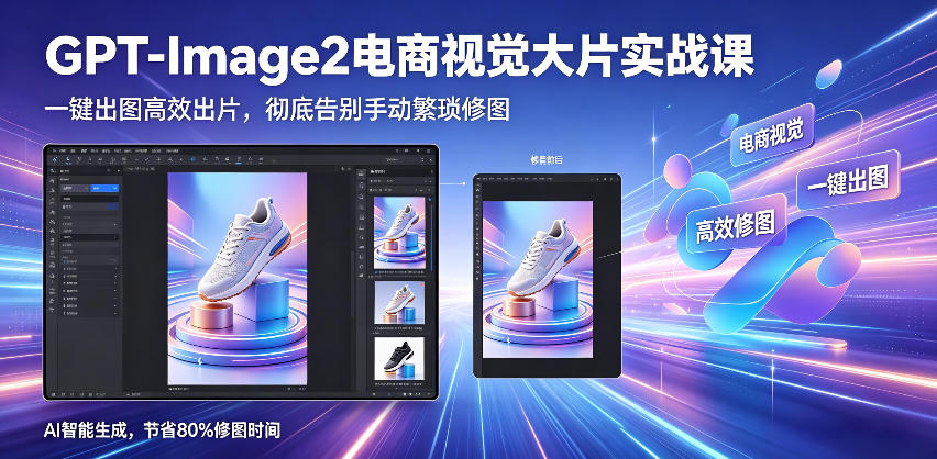 20d9e927ac79bf2e31bc8a7b488381c6.jpeg GPT-Image2电商视觉大片实战课,一键出图高效出片,彻底告别手动繁琐修图