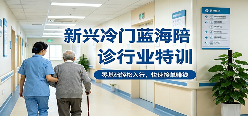 新兴冷门蓝海陪诊行业特训，零基础轻松入行，快速接单赚钱-冒泡网