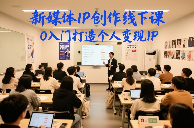 新媒体IP创作线下课，0入门打造个人变现IP-冒泡网