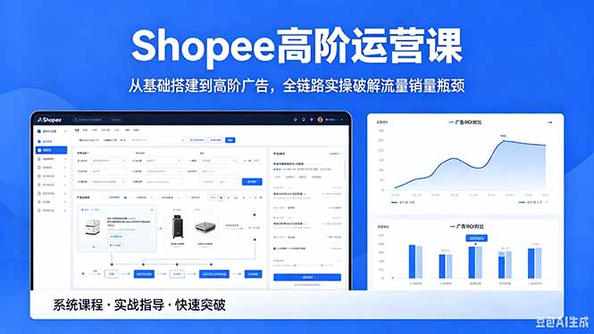 Shopee高阶运营课-2026年5月更新，从基础搭建到高阶广告，全链路实操破解流量销量瓶颈-冒泡网
