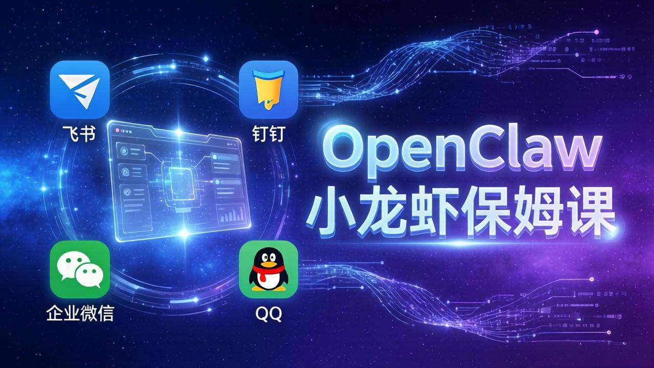 OpenClaw小龙虾保姆课： Windows/macOS/Linux/Docker全系统安装，飞书+钉钉+企业微信+QQ 全接入-冒泡网