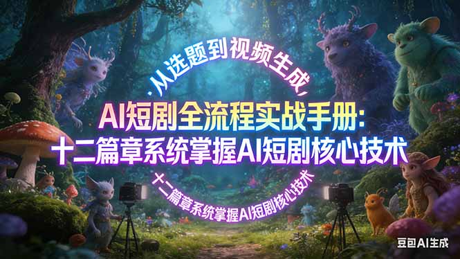 AI 短剧全流程实战手册：从选题到视频生成，十二篇章系统掌握 AI 短剧核心技术-冒泡网