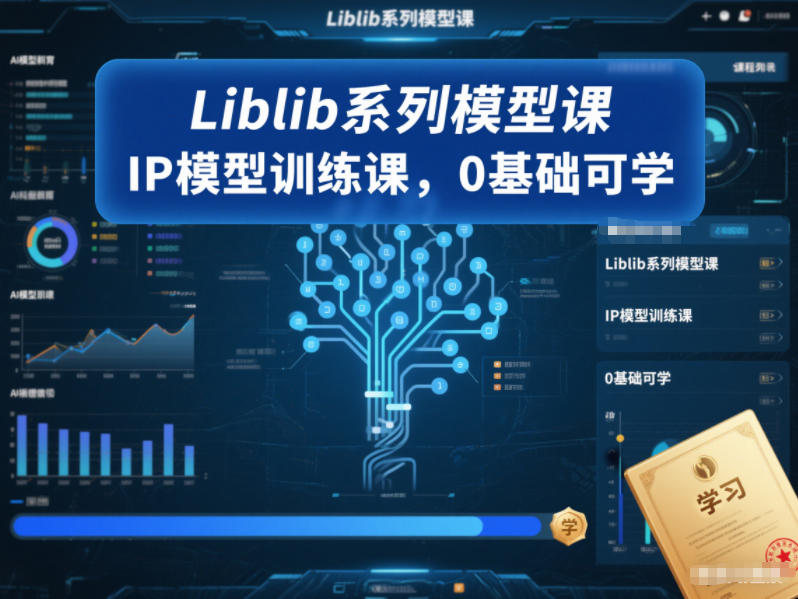 Liblib系列模型课，IP模型训练课，0基础可学-冒泡网