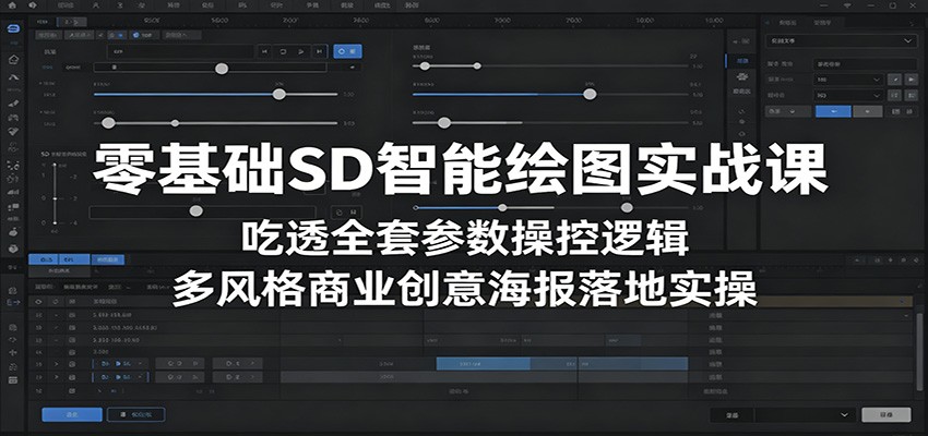 零基础SD智能绘图实战课：吃透全套参数操控逻辑，多风格商业创意海报落地实操-冒泡网