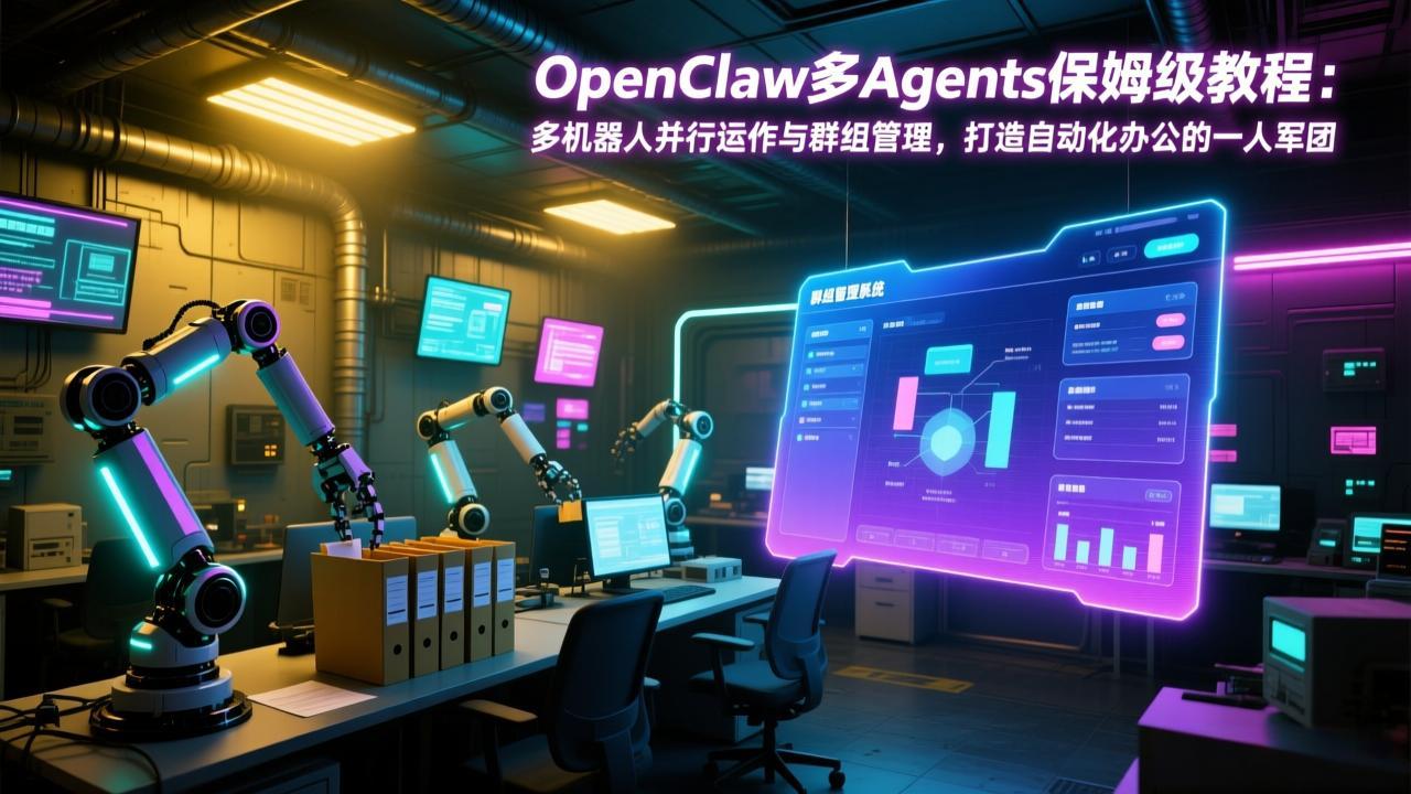 OpenClaw多Agents保姆级教程：多机器人并行运作与群组管理，打造自动化办公的一人军团-冒泡网