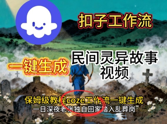 2d2407938ccd15a6d99f8aa154e0a6e9.jpeg Coze扣子工作流一键生成民间灵异故事视频,保姆级教程搭建教学