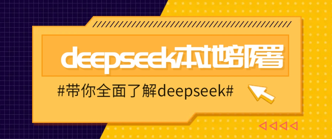 DeepSeek本地部署详细教程，轻松将deepseek部署到你的电脑上-冒泡网
